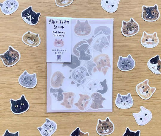 Autocollants flakes - Cat faces