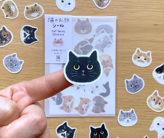 Autocollants flakes - Cat faces