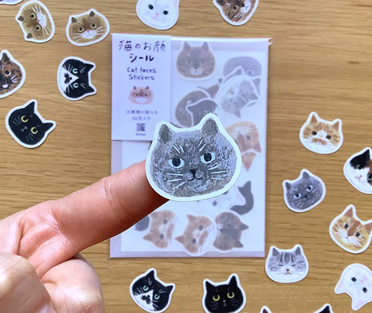 Autocollants flakes - Cat faces