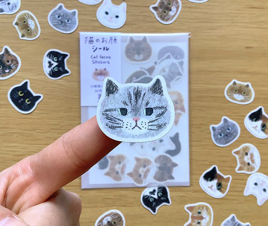 Autocollants flakes - Cat faces