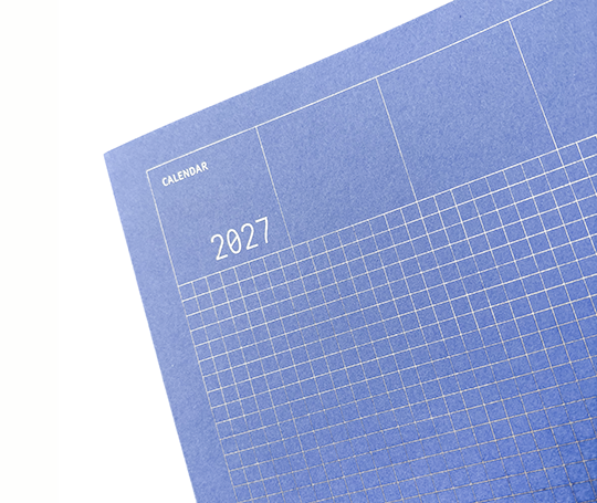 Agenda 2026 Grid en colonnes - True Blue