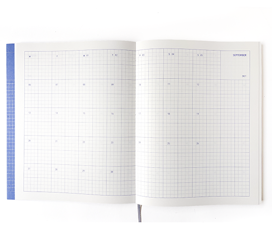Agenda 2026 Grid en colonnes - True Blue