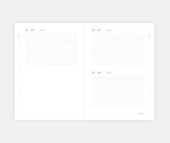 Agenda 2026 Everyday - 1 jour/page - Ink