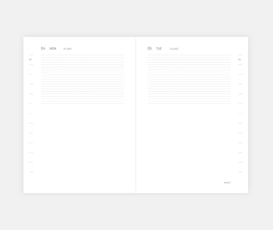 Agenda 2026 Everyday - 1 jour/page - Ink