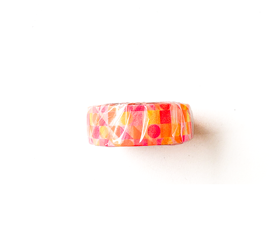 MT basic - washi tape Mosaïque de formes roses