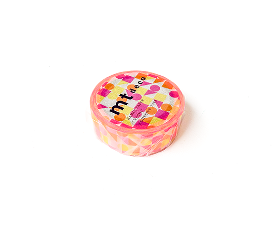 MT basic - washi tape Mosaïque de formes roses
