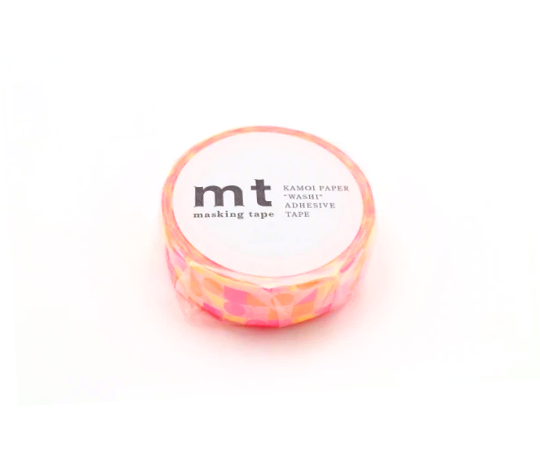 MT basic - washi tape Mosaïque de formes roses