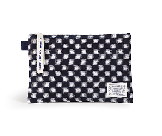 Pochette Kurume Kasuri - Pois Carré - M