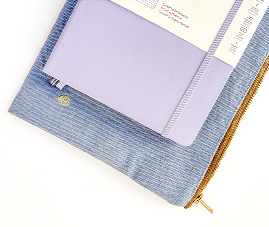 Grande pochette en coton - Bluetiful