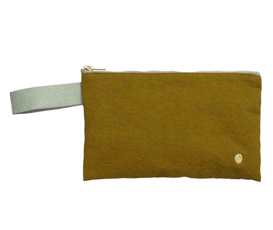 Pochette allongée en coton avec anse - Nuts