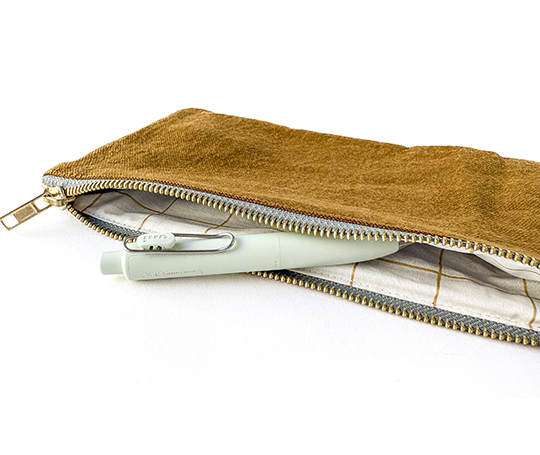 Pochette allongée en coton avec anse - Nuts