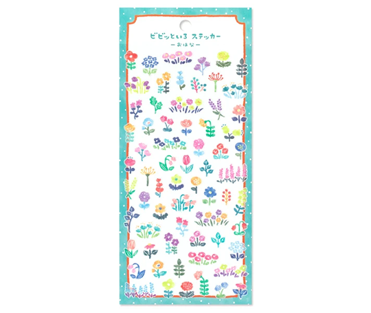 Planche d'autocollants vifs - Fleurs