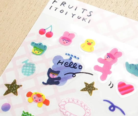 Planche d'autocollants - Fruits de Itoi Yuki