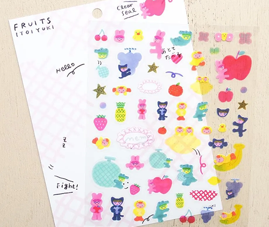 Planche d'autocollants - Fruits de Itoi Yuki