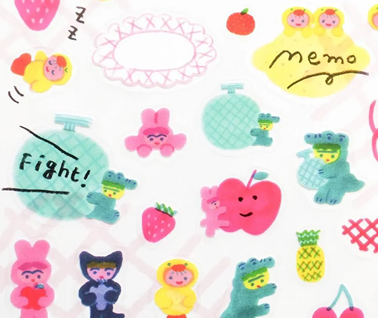 Planche d'autocollants - Fruits de Itoi Yuki