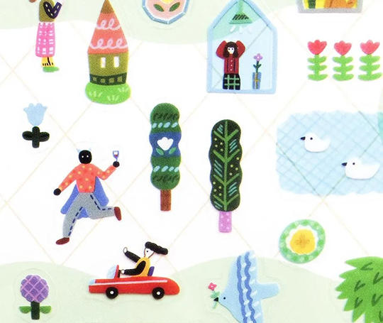 Planche d'autocollants -  A day in the city de Suzuki Narumi