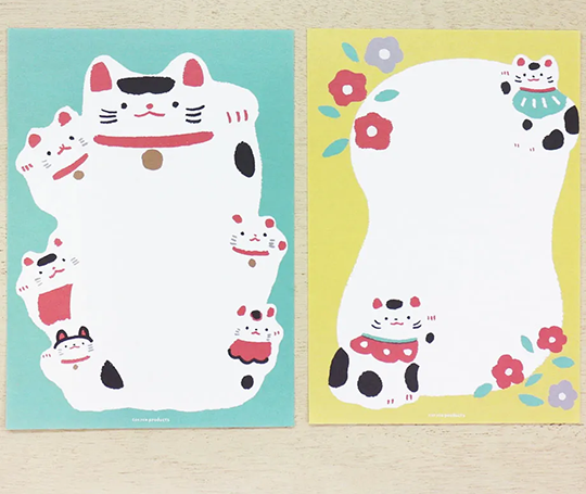 Papier à lettres - Maneki-neko de Takahata Masao