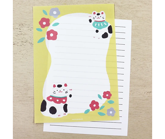 Papier à lettres - Maneki-neko de Takahata Masao