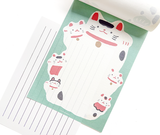 Papier à lettres - Maneki-neko de Takahata Masao