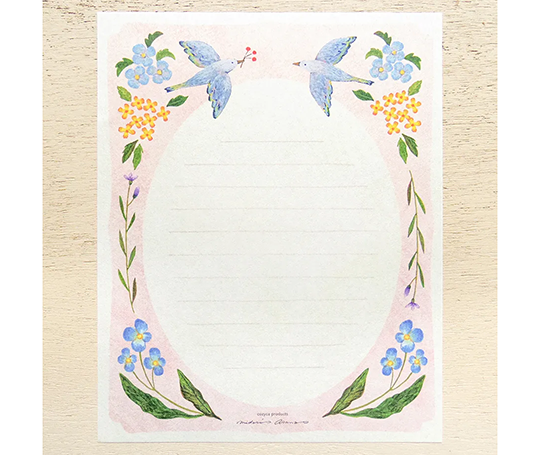 Ensemble de papier à lettres - Flower Birds de Midori Asano