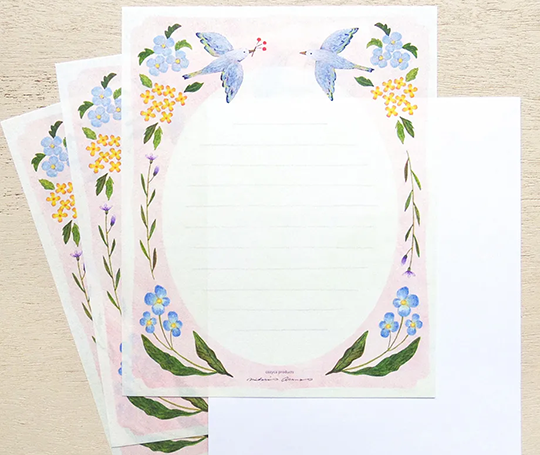 Ensemble de papier à lettres - Flower Birds de Midori Asano