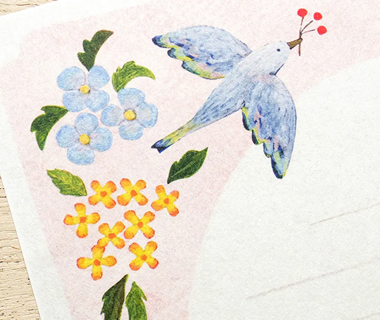 Ensemble de papier à lettres - Flower Birds de Midori Asano