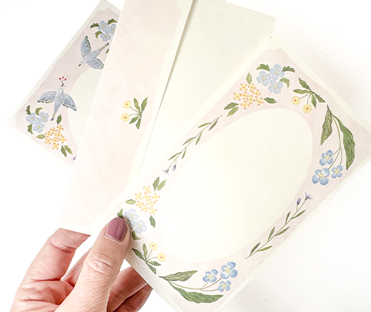 Ensemble de papier à lettres - Flower Birds de Midori Asano