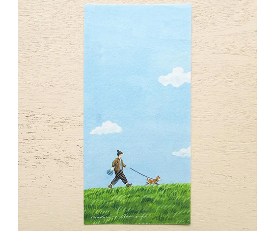 Bloc allongé illustré - One day de Midori Asano