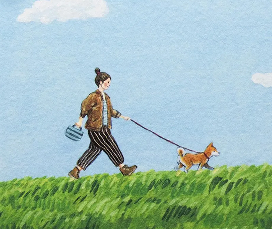 Bloc allongé illustré - One day de Midori Asano