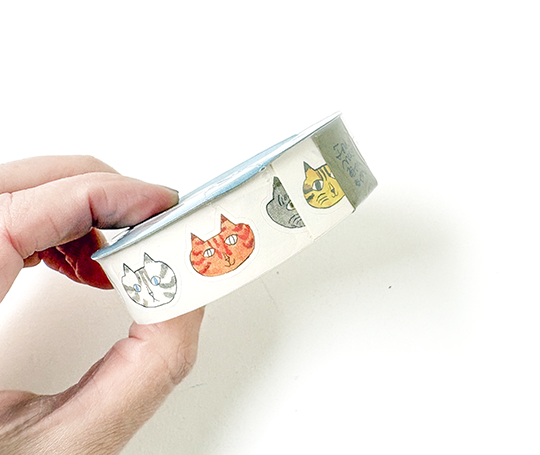 Stickers Toraneko Bonbon - Rouleau 18mm - Têtes de chats