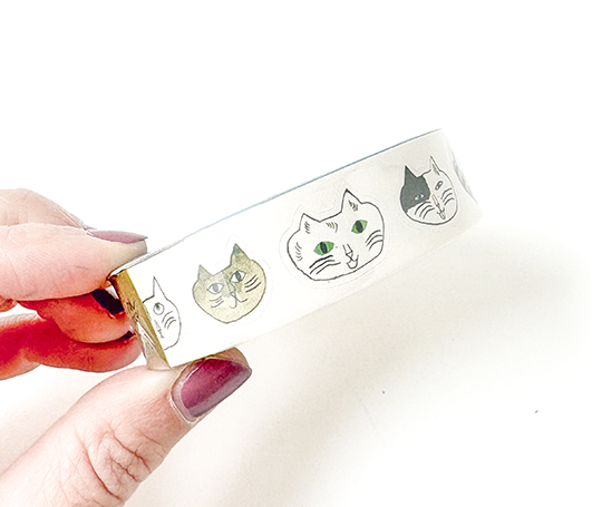Stickers Toraneko Bonbon - Rouleau 18mm - Têtes de chats