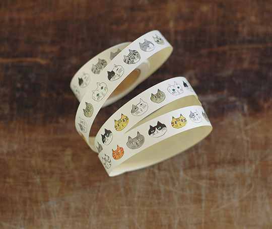 Stickers Toraneko Bonbon - Rouleau 18mm - Têtes de chats