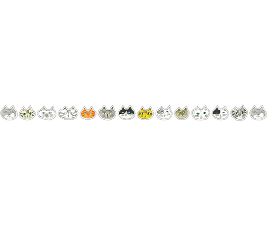 Stickers Toraneko Bonbon - Rouleau 18mm - Têtes de chats