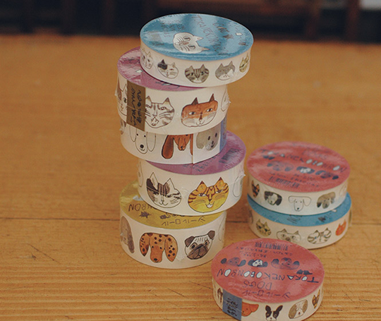 Stickers Toraneko Bonbon - Rouleau 18mm - Têtes de chats