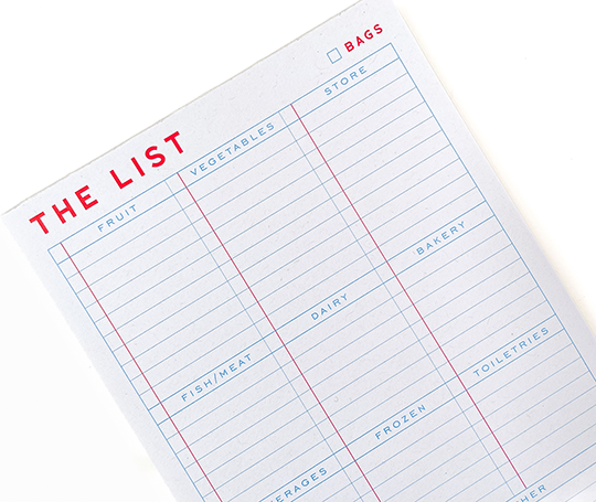 Bloc-notes The List