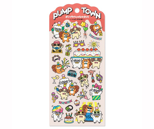 Planche d'autocollants - Pump Town - Happy trio