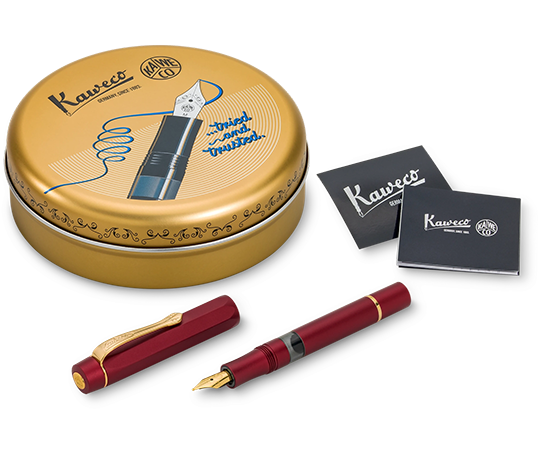 Kaweco AL Sport stylo-plume en aluminium à piston intégré - Bordeaux