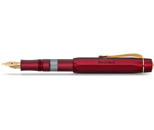Kaweco AL Sport stylo-plume en aluminium à piston intégré - Bordeaux