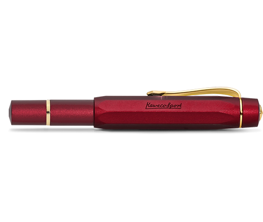 Kaweco AL Sport stylo-plume en aluminium à piston intégré - Bordeaux