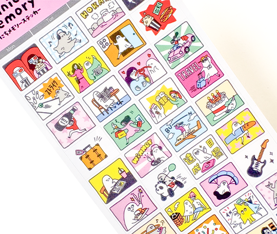 Planche d'autocollants - Mainichi Memory - Fun day