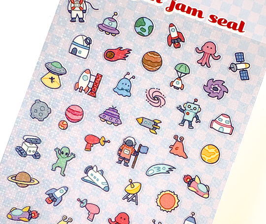 Planche d'autocollants Poppin' Jam - Planètes