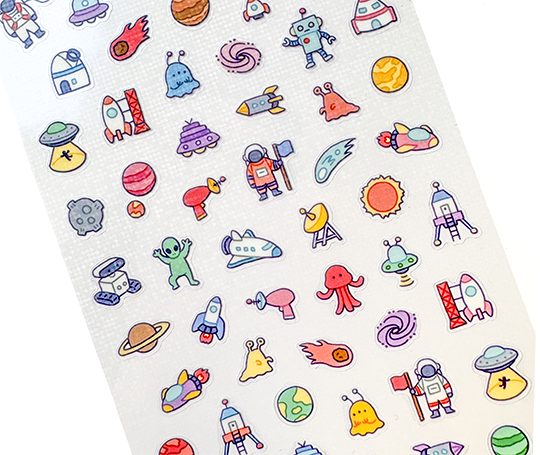 Planche d'autocollants Poppin' Jam - Planètes