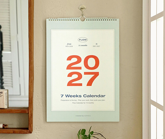 Calendrier 7 weeks - 2027 (14 mois)
