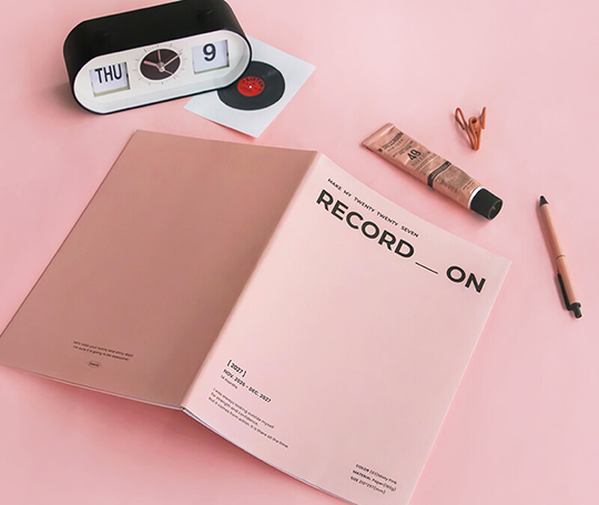 Agenda 2027 - Record On A4 - Misty Pink