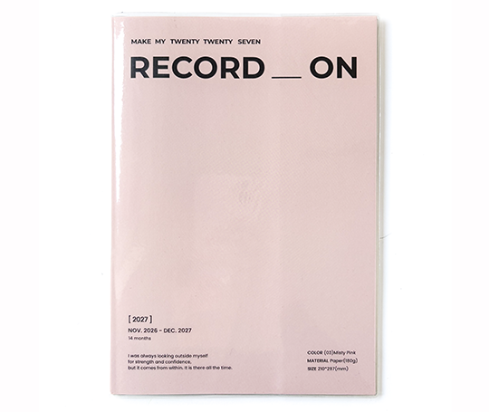 Agenda 2027 - Record On A4 - Misty Pink