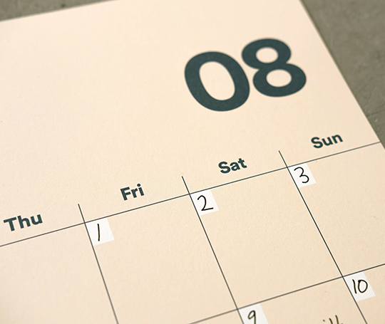 Affiches alendrier non daté A3 - Light Beige