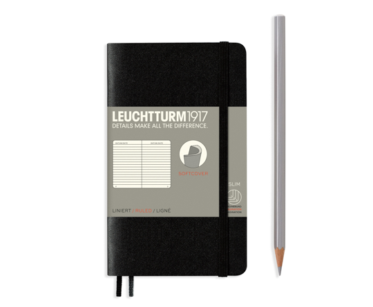 Leuchtturm carnet A6 souple - Black