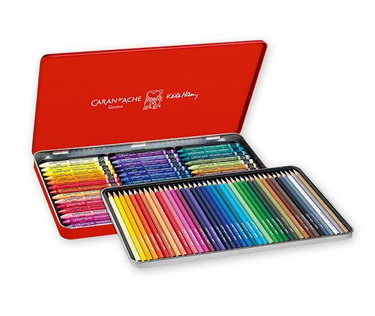 Caran d'Ache Coffret Keith Haring 42 pastels et 40 crayons