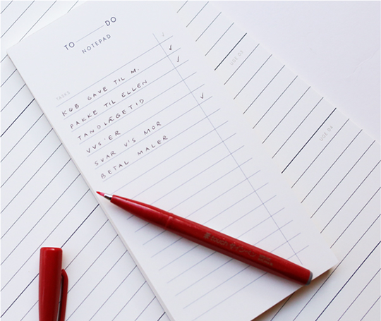 Kartotek to-do list
