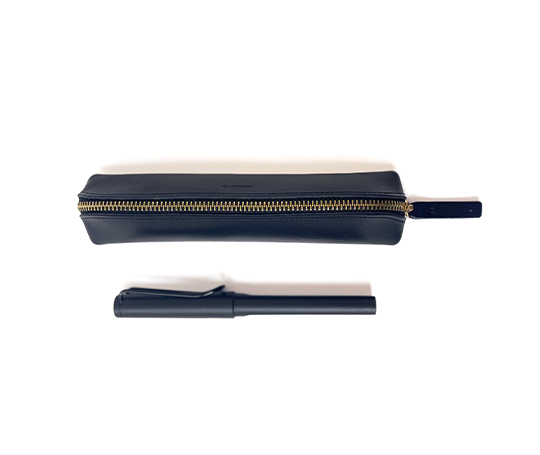 Petit plumier en cuir - Noir